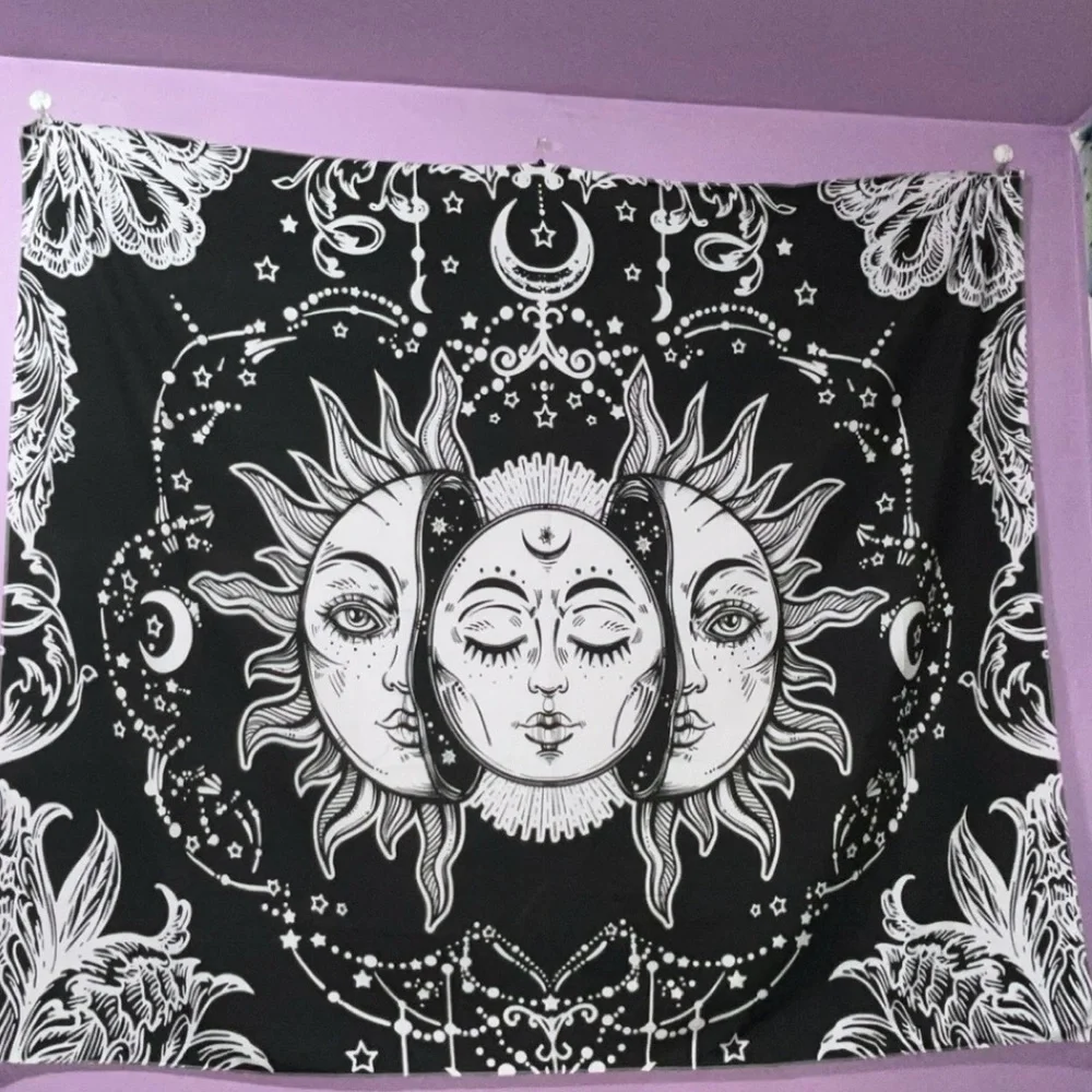 Black and White Celestial Tapestry - Picture 1 of 1